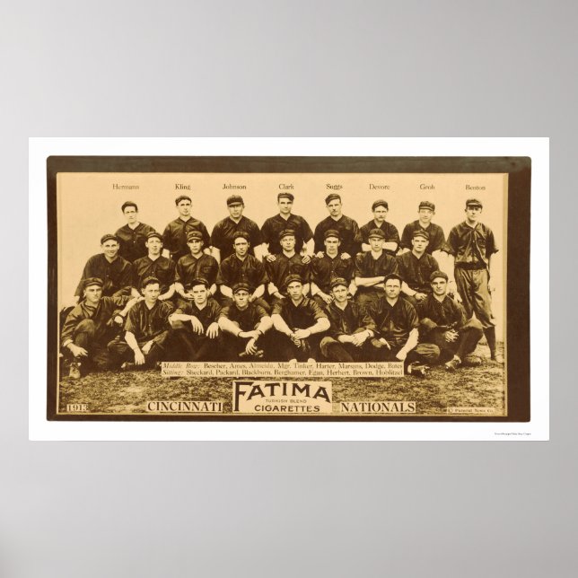 Cincinnati  Baseball 1913 Poster (Framsidan)