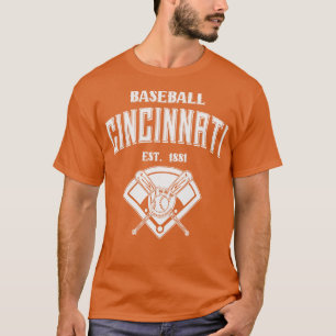 Cincinnati Baseball Est 1881 Vintage vit text T Shirt