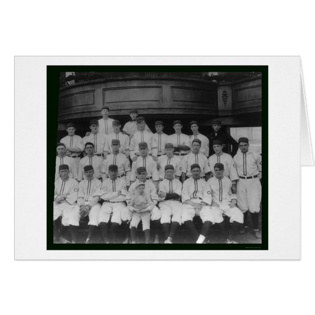 Cincinnati  Baseball Team 1910 Hälsningskort (Framsidan Horizontal)