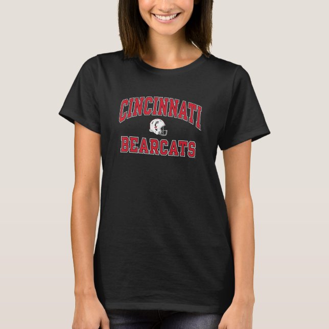 Cincinnati Bearcat Helmet Black Officiellt Licens T Shirt (Framsida)
