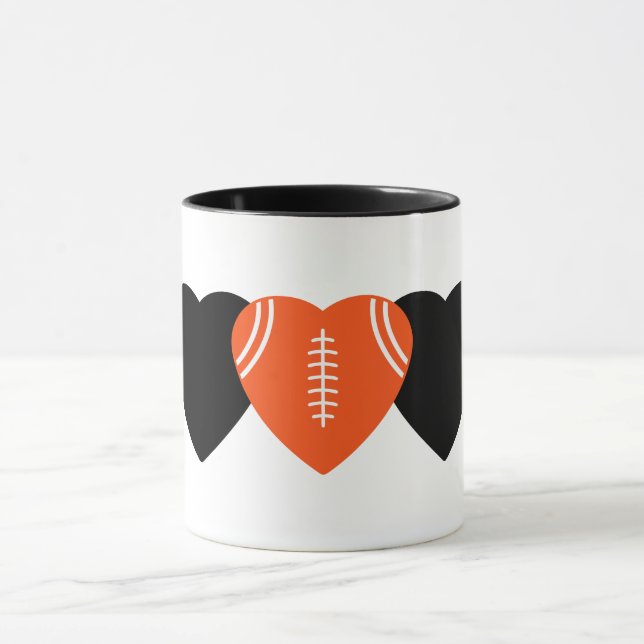 Cincinnati Bengals Football Heart Design Mugg (Center)