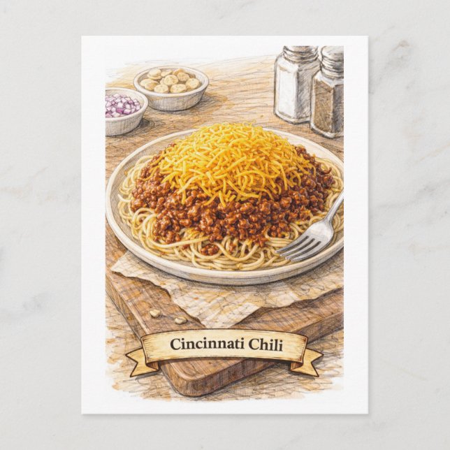 Cincinnati Chili (Amerikansk matserie) vykort (Framsida)