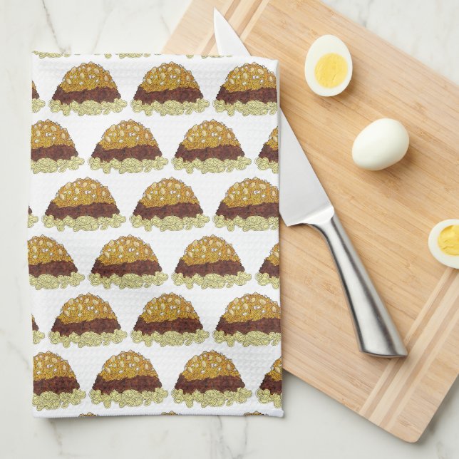 Cincinnati Chili Ohio OH Spaghetti Chili Food Kökshandduk (Vikt i Fjärdedel)