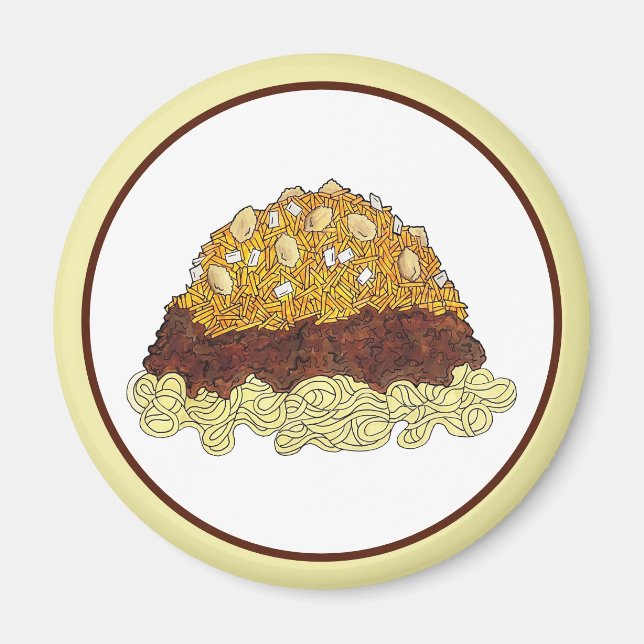 Cincinnati Chili Ohio OH Spaghetti Chili Food Magnet (Framsidan)