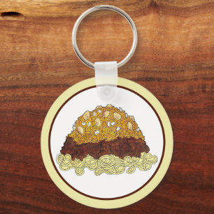 Cincinnati Chili Ohio OH Spaghetti Chili Food Nyckelring