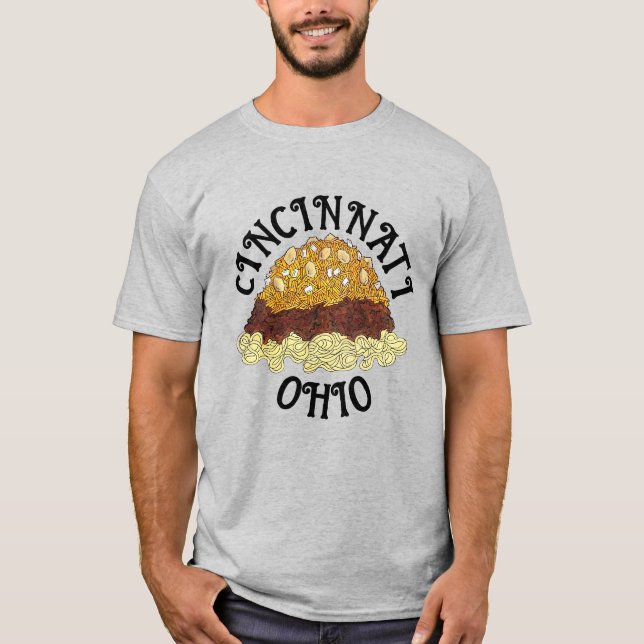 Cincinnati Chili Ohio OH Spaghetti Chili Food T Shirt (Framsida)