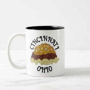 Cincinnati Chili Ohio OH Spaghetti Chili Food Två-Tonad Mugg