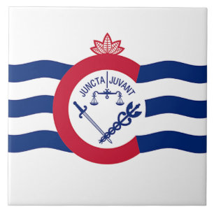 Cincinnati City Flagga Tile Kakelplatta