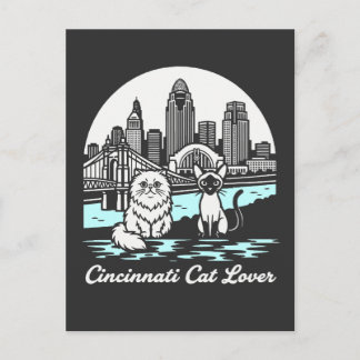 Cincinnati City Ohio Cat Lover Vykort