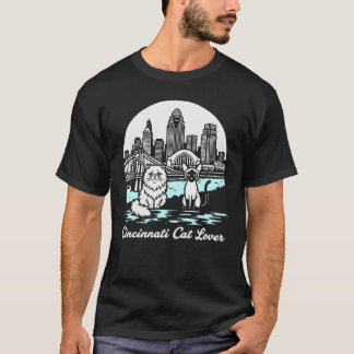 Cincinnati City Ohio Kattälskare T Shirt