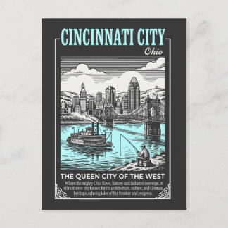 Cincinnati City Ohio The Queen City of The West Vykort
