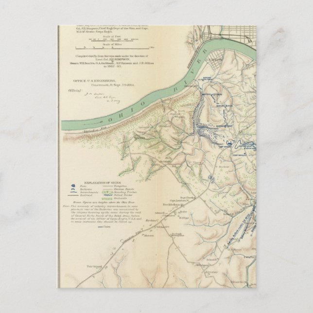 Cincinnati, Covington, Newport Vykort (Framsida)