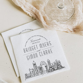 Cincinnati Deco Skyline | Bröllop Event Napkins Pappersservett