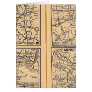 Cincinnati, Detroit, Indianapolis Hälsningskort