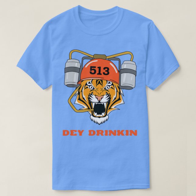 cincinnati dey drinkin bengal tiger t shirt (Design framsida)