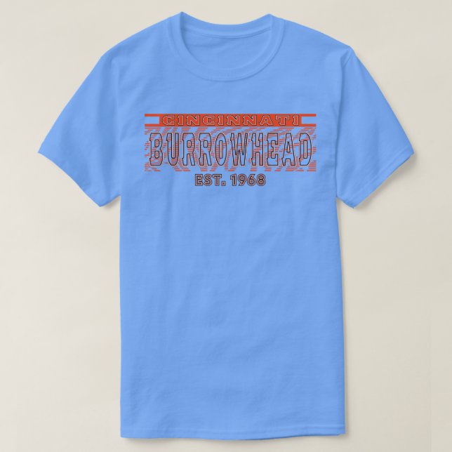 Cincinnati Est1968 Burrowhad T Shirt (Design framsida)