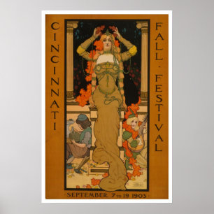 Cincinnati fallfestival Art nouveau Poster