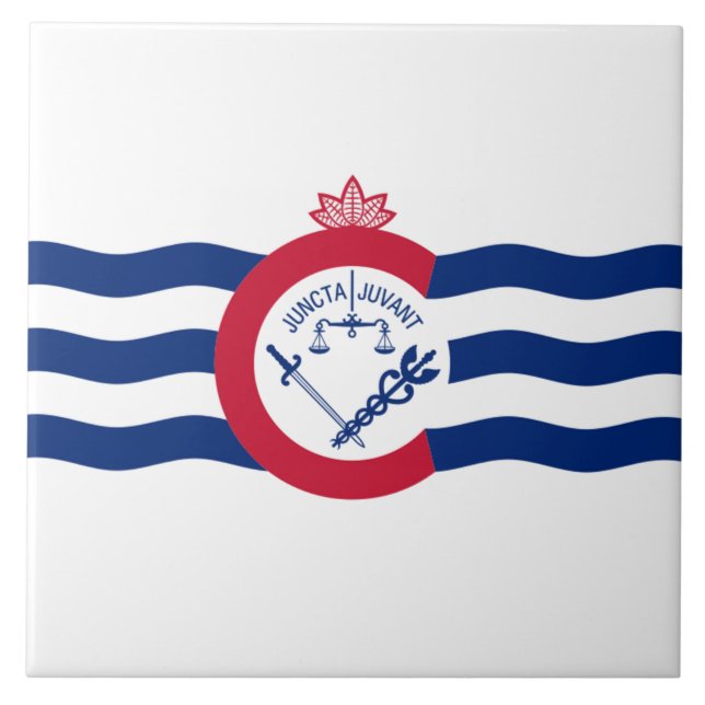 Cincinnati flagga kakelplatta (Framsidan)