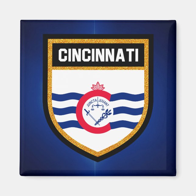 Cincinnati Flagga Magnet (Framsidan)
