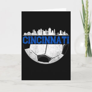 Cincinnati Fotboll Distressed Cincy nati Kort