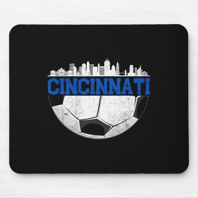 Cincinnati fotboll Distressed Cincy nati  Musmatta (Framsidan)