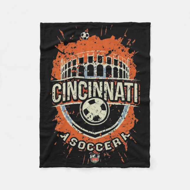 Cincinnati fotboll  fleecefilt (Framsidan)