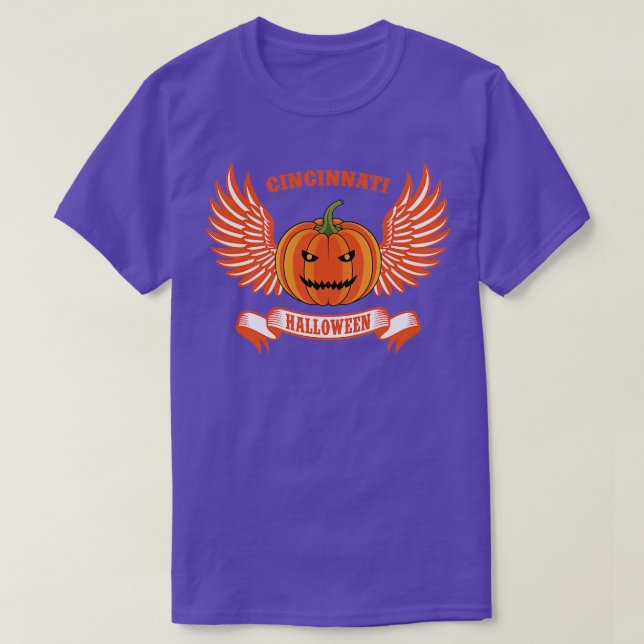 Cincinnati Halloween Flies TShirt T Shirt (Design framsida)