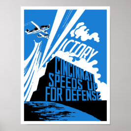 Cincinnati Hastigheter upp till försvar - WW2 Poster
