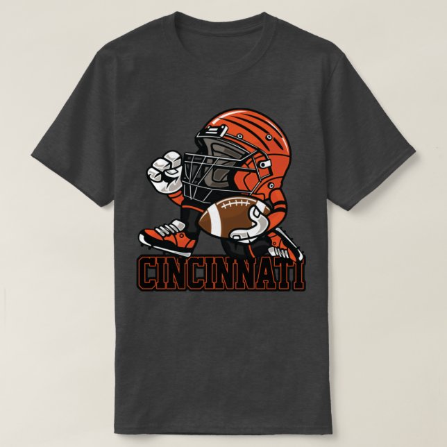Cincinnati Helmet Mascot T Shirt (Design framsida)
