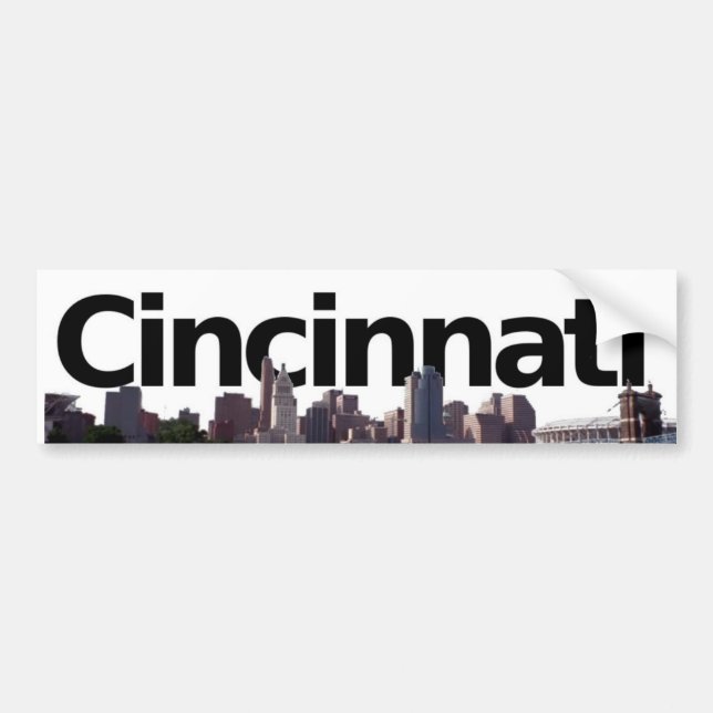 Cincinnati horisont med Cincinnati i himmlen Bildekal (Framsidan)
