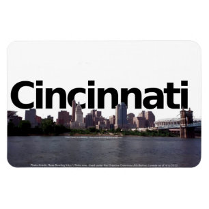 Cincinnati horisont med Cincinnati i himmlen Magnet