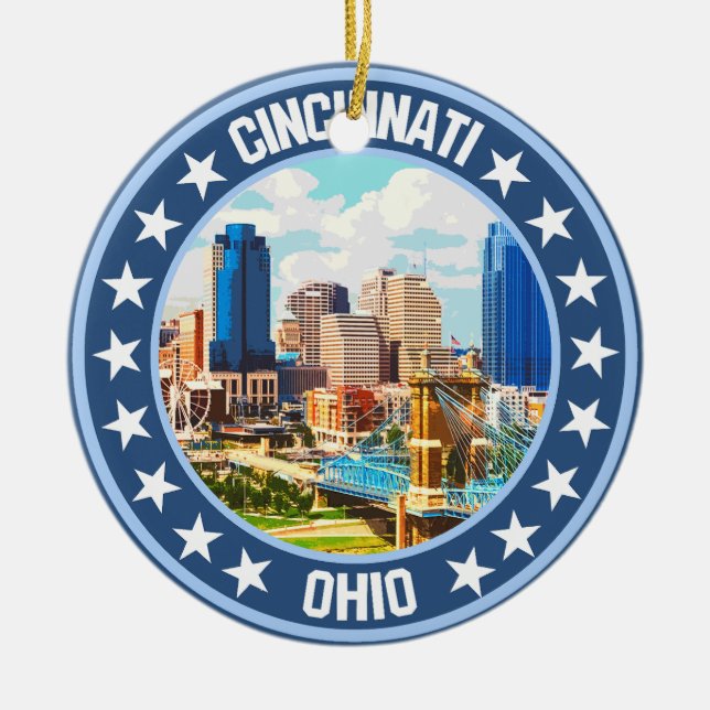 Cincinnati Julgransprydnad Keramik (Framsidan)