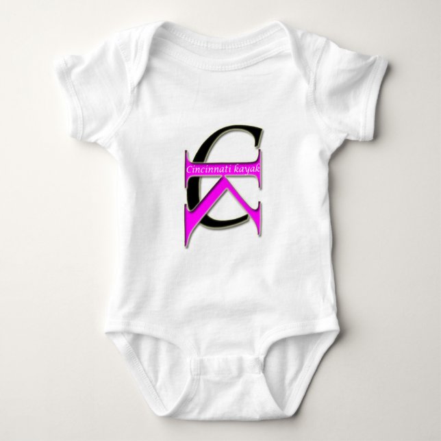 Cincinnati kajak - baby - rosa logotyp tröja (Framsida)