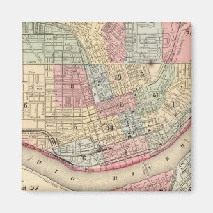 Cincinnati Karta av Mitchell Magnet