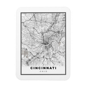 Cincinnati Karta Magnet