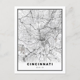 Cincinnati Karta Vykort