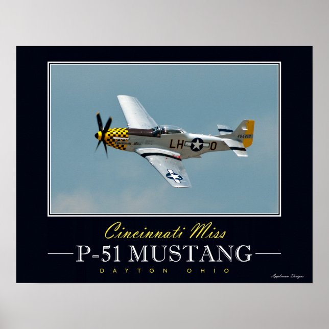 Cincinnati Miss P-51 Mustang Poster (Framsidan)