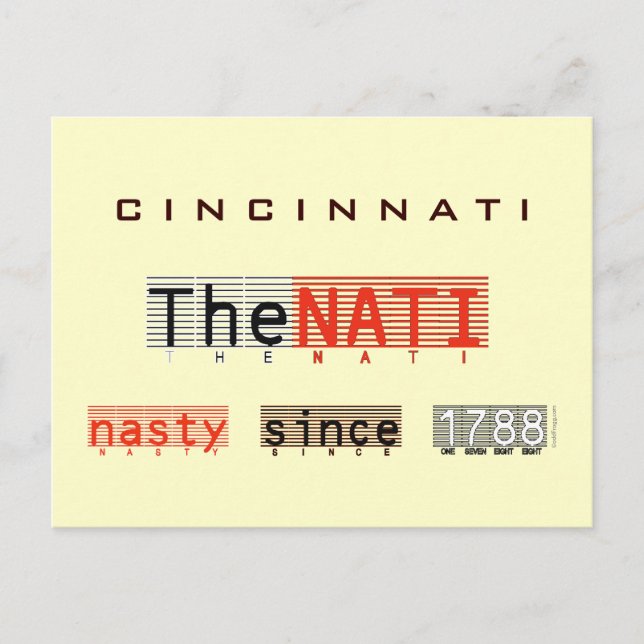 CINCINNATI Nasty sedan 1788 vykort (Framsida)