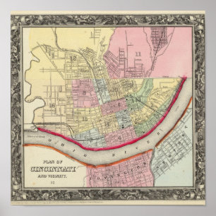 Cincinnati- och närhetsplan poster