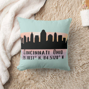 Cincinnati OH City Skyline Kudde