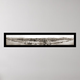 Cincinnati OH panoramafoto 1866 Poster
