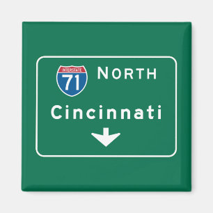 Cincinnati OH vägmärke Magnet