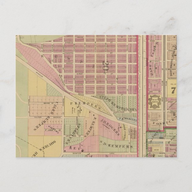 Cincinnati, Ohio 4 Vykort (Framsida)