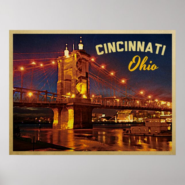 Cincinnati Ohio Bridge Poster (Framsidan)
