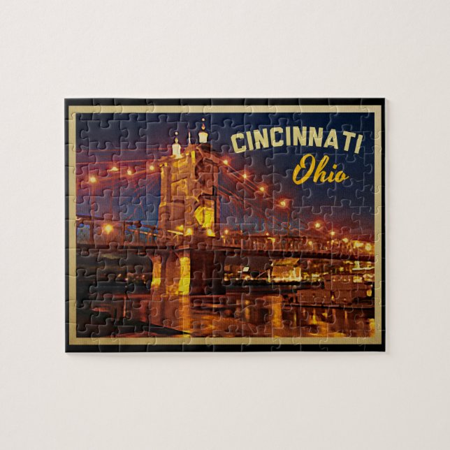 Cincinnati Ohio Bridge Pussel (Horisontell)