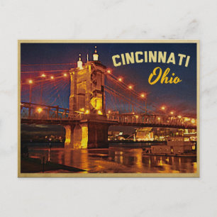 Cincinnati Ohio Bridge Vykort