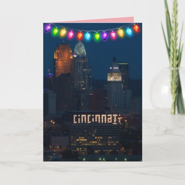 CINCINNATI. OHIO CHRISTMAS CARDS TACK KORT (Framsida)