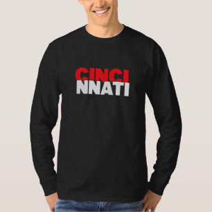 Cincinnati Ohio, Cincy City White Red Graphic T Shirt