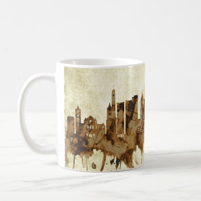 Cincinnati Ohio Cityscape Kaffemugg (Vänster)