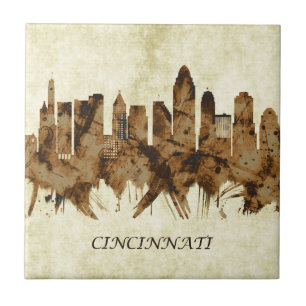 Cincinnati Ohio Cityscape Kakelplatta